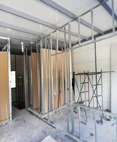 Estructura interior en construcción