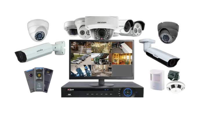 Cámaras de seguridad, grabador y control de acceso